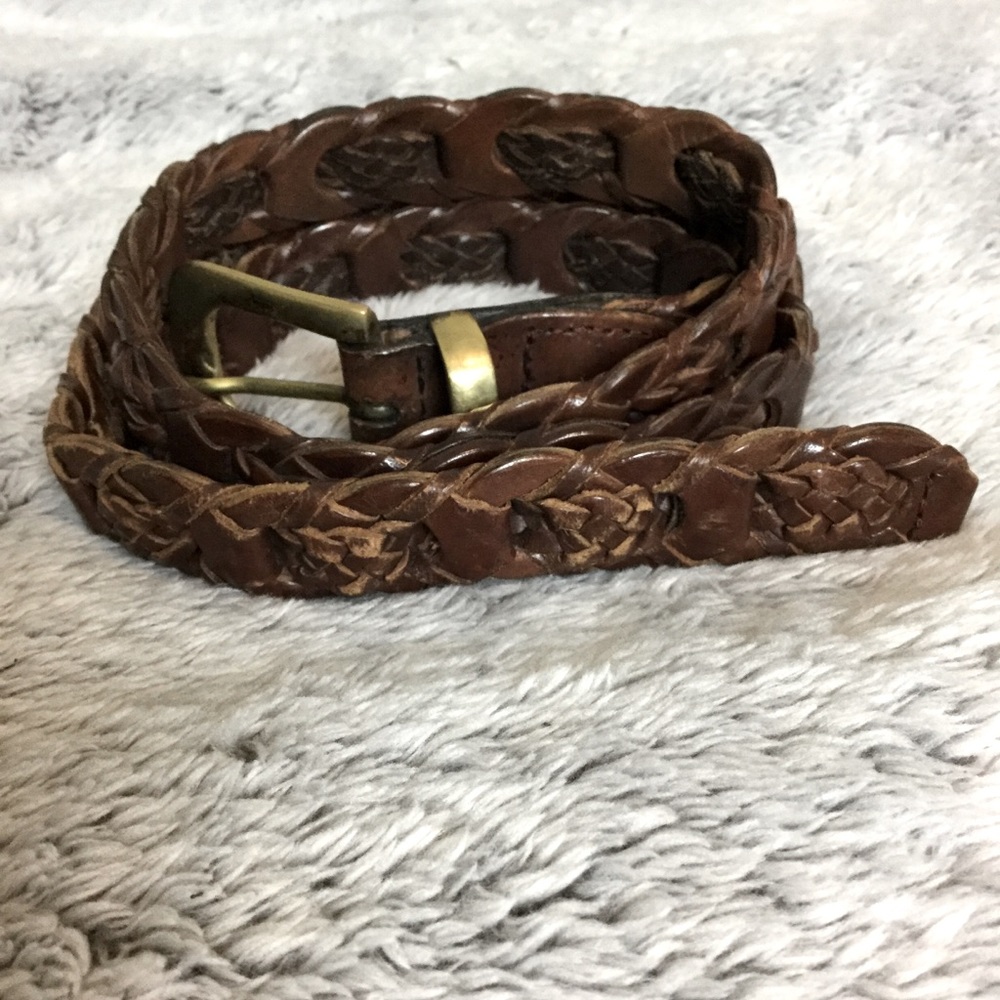 Aimee Lynn 90’s vintage leather braided belt XL